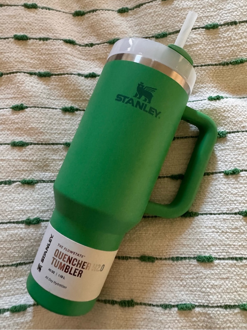 💚Stanley Green Quencher H2.0 Tumbler with Handle 40 oz